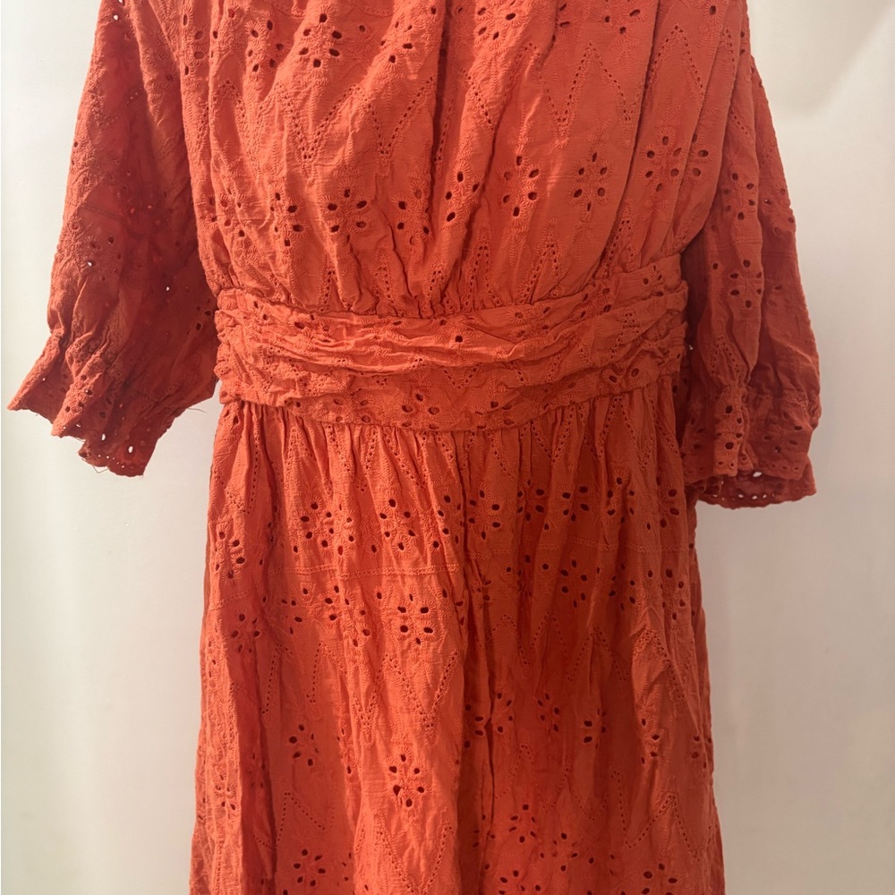 Orange Long Sleeve Dress